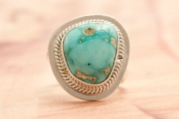 Genuine Battle Mountain Turquoise Sterling Silver Ring